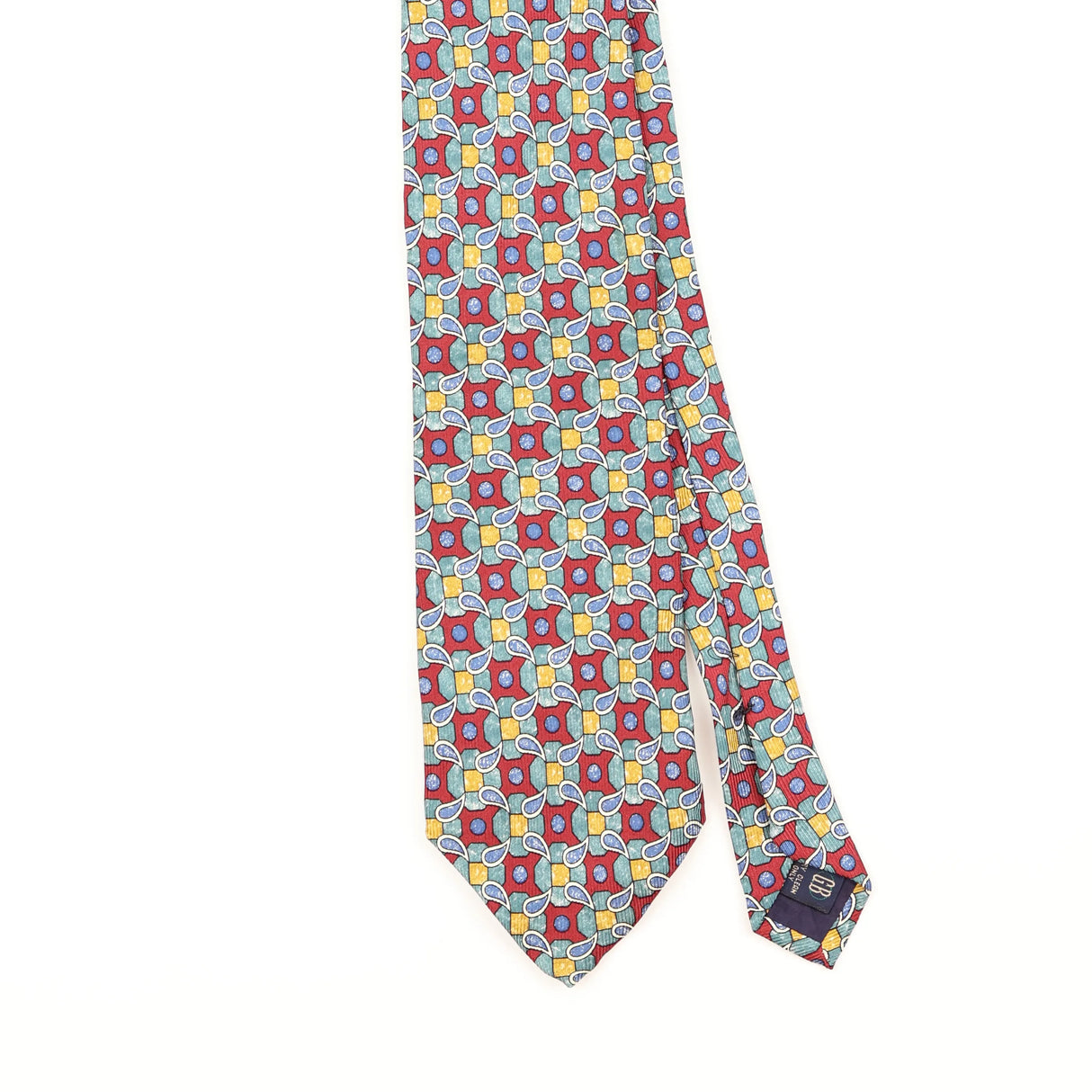 Front Detail of Vintage 1990's Geometric Patterned Tie