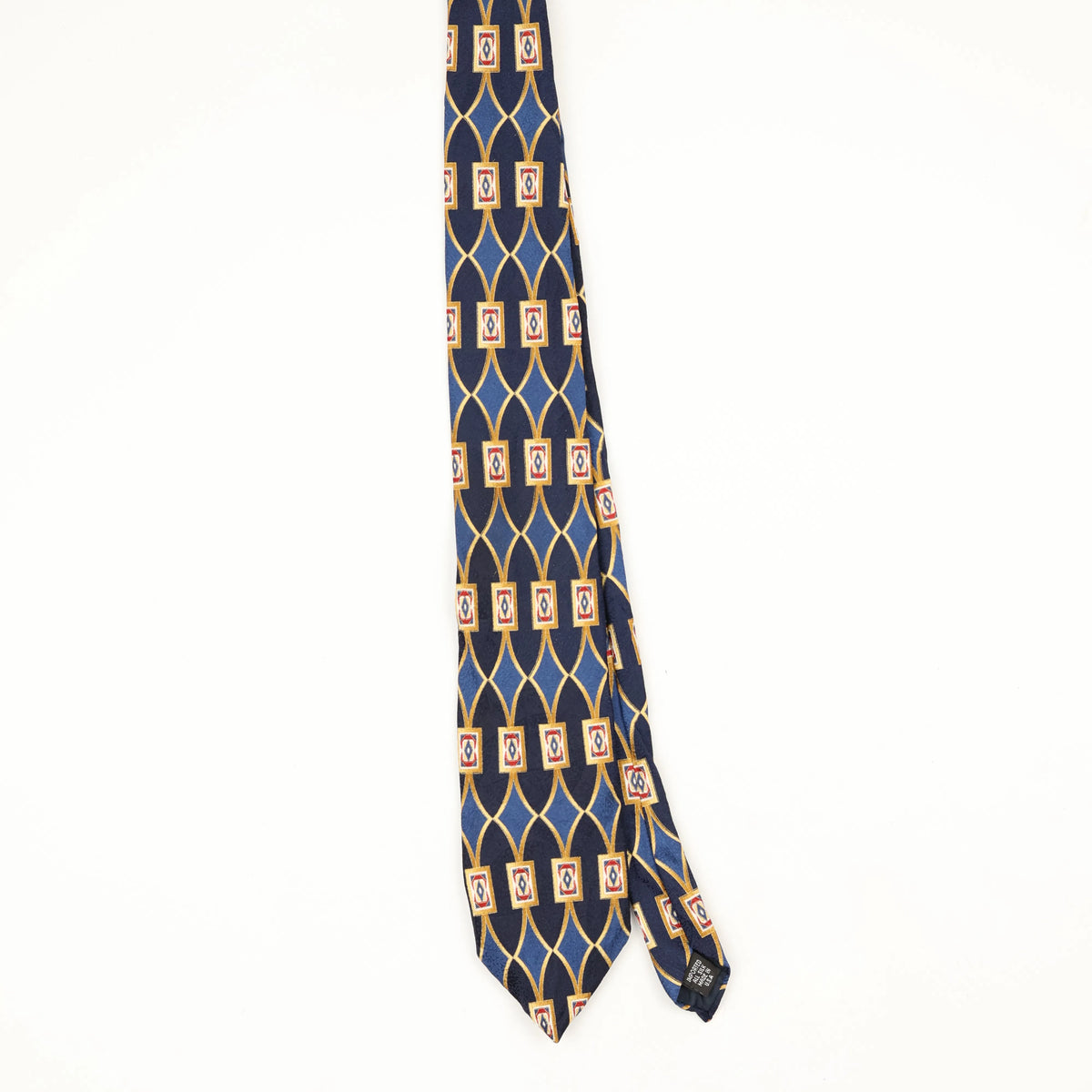 Front Front of Vintage 1990's Geometric Patterned Tie
