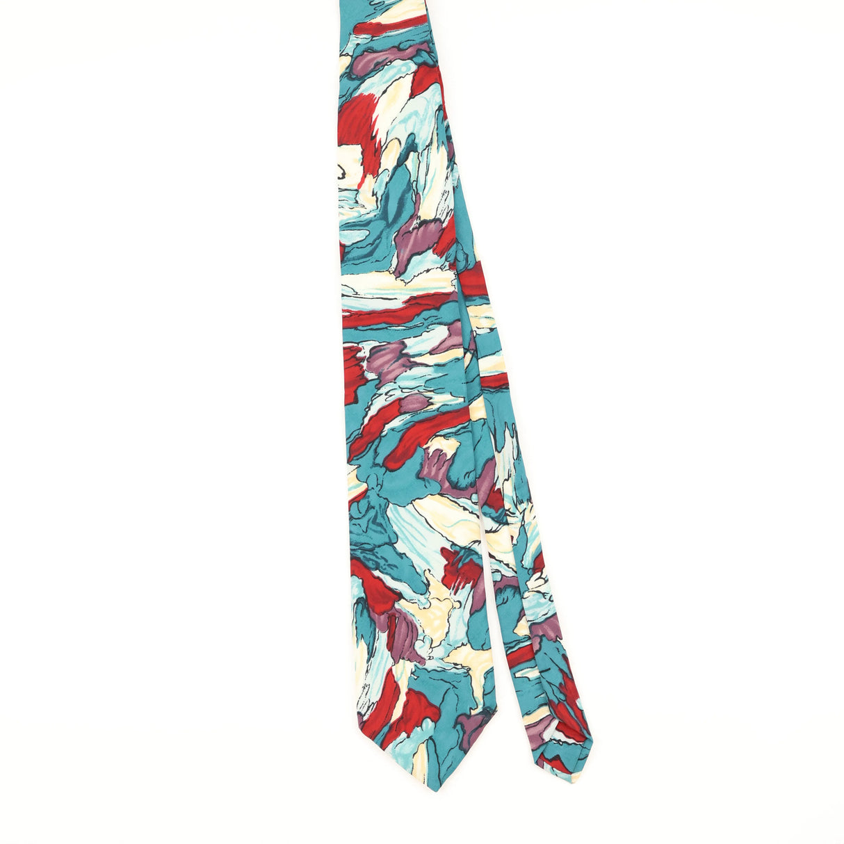 Front of Vintage 1980's Abstract Patterned Tie