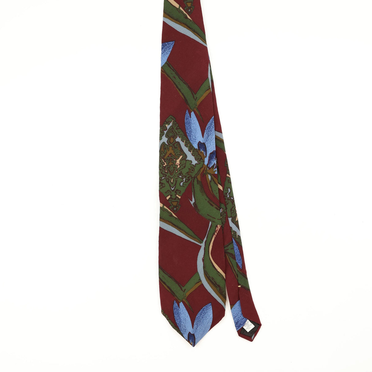Front Front of Vintage 1990's Floral Patterned Tie