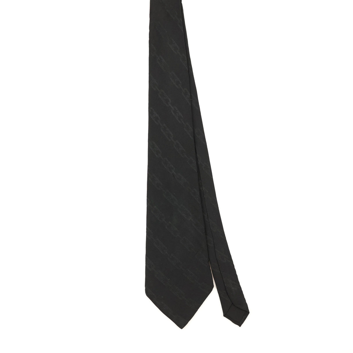 Front of Vintage 1980's Celine Chain Geometric Patterned Tie