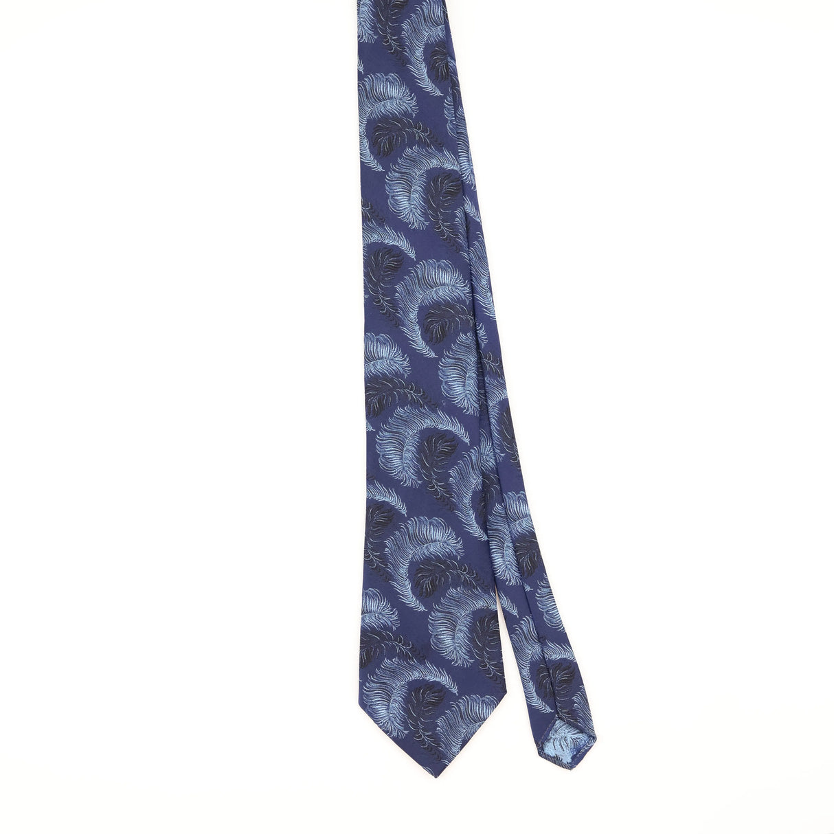 Front of Vintage 1980's Tootal Feather Geometric Patterned Tie
