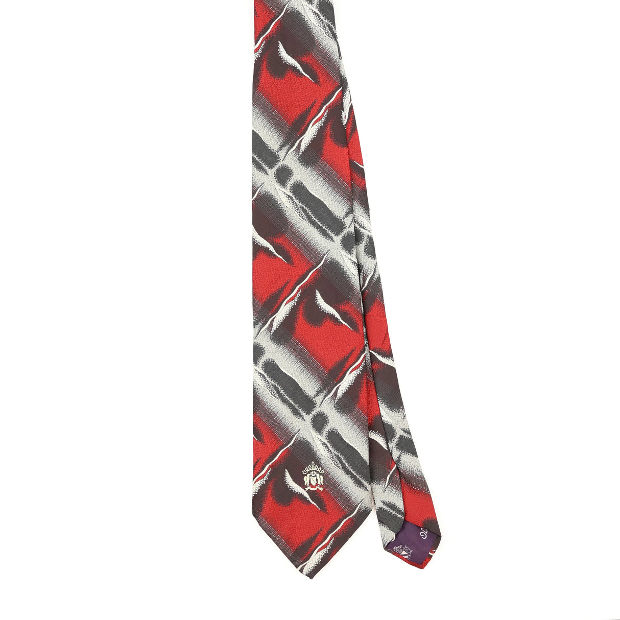 Front Front of Vintage 1980's Oleg Cassini Abstract Patterned Tie