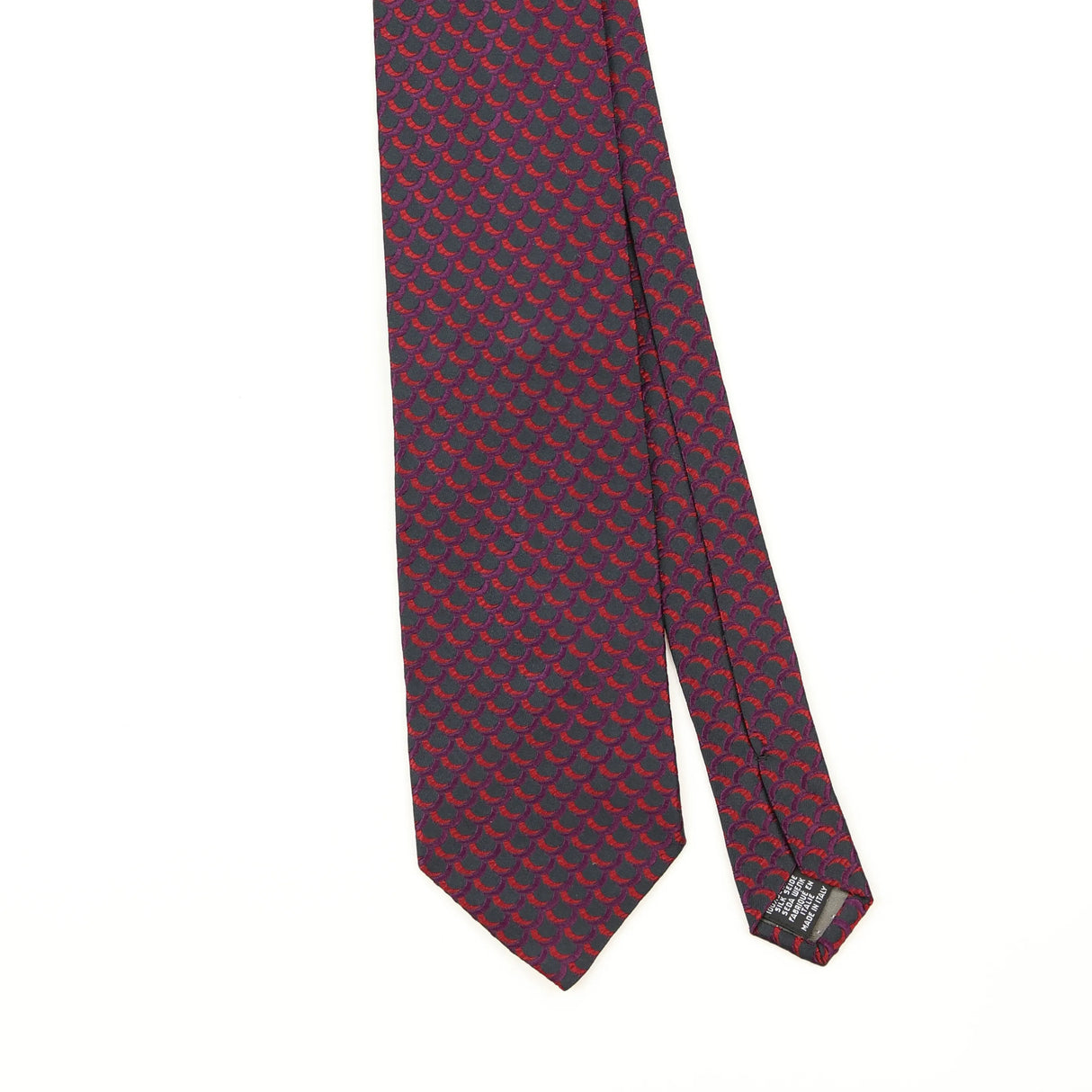 Front Front Detail of Vintage 1990's Gianfranco Ferré Geometric Patterned Tie