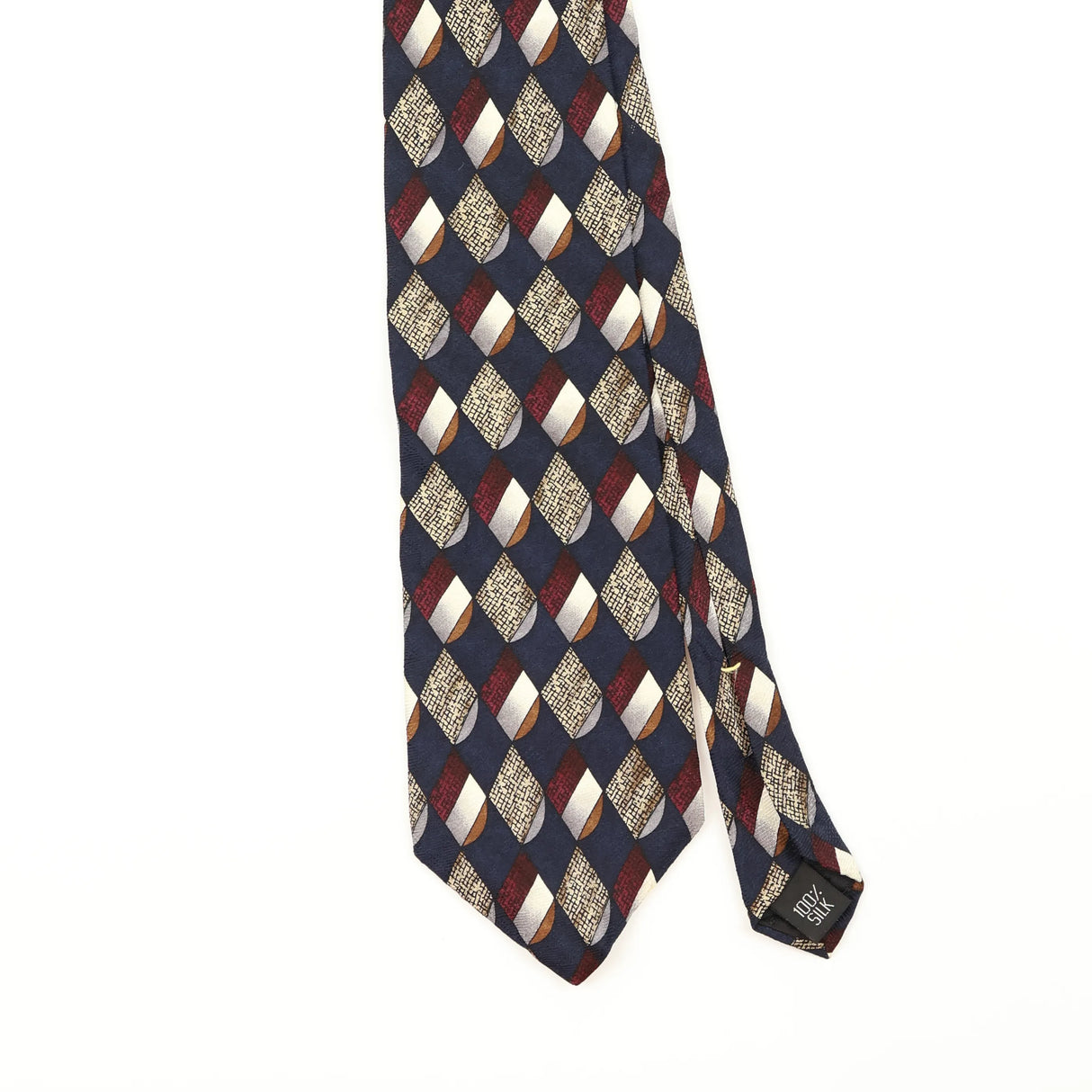 Front Detail of Vintage 1990's Wembley Geometric Patterned Tie