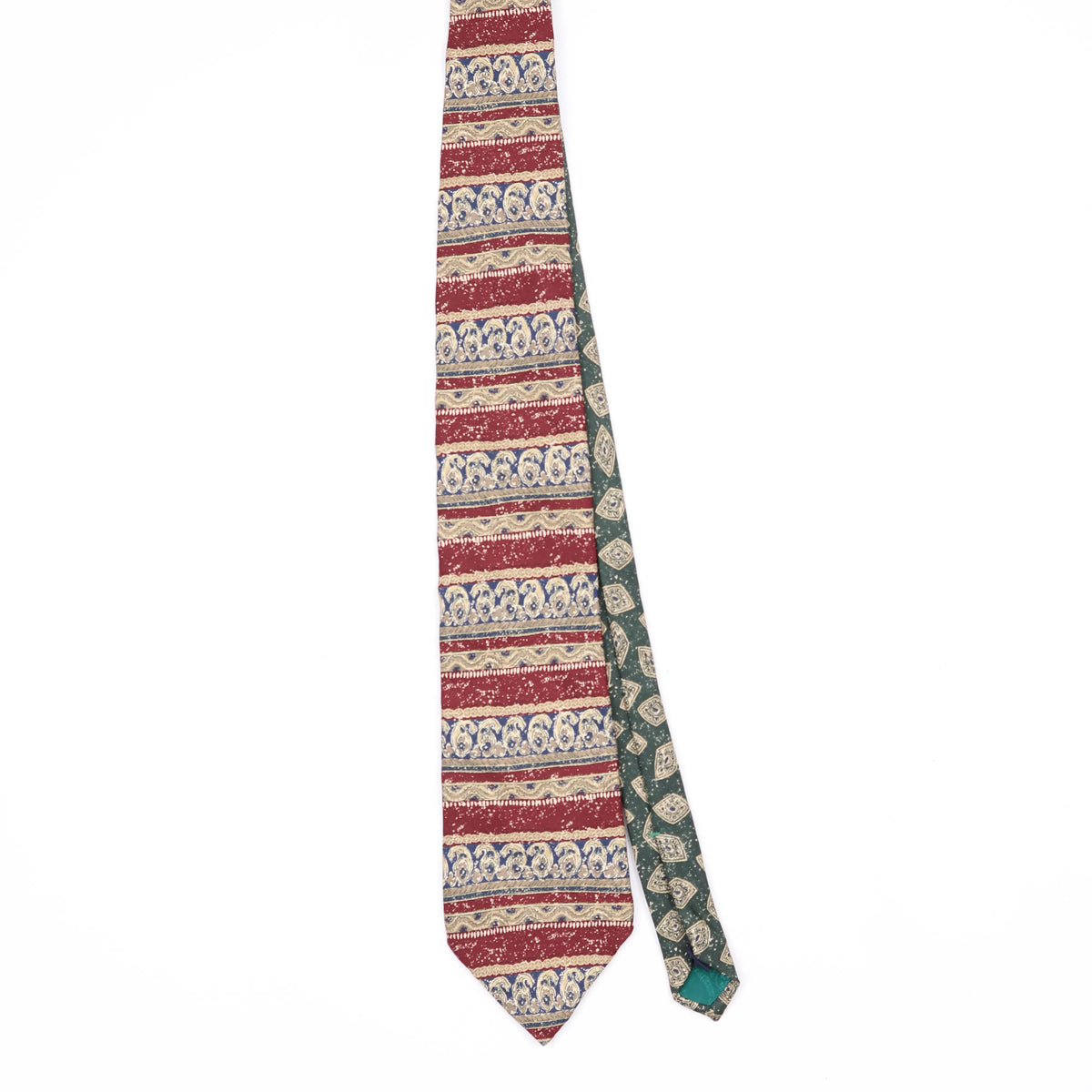 Front Front of Vintage 1990's Tommy Hilfiger Striped Patterned Tie