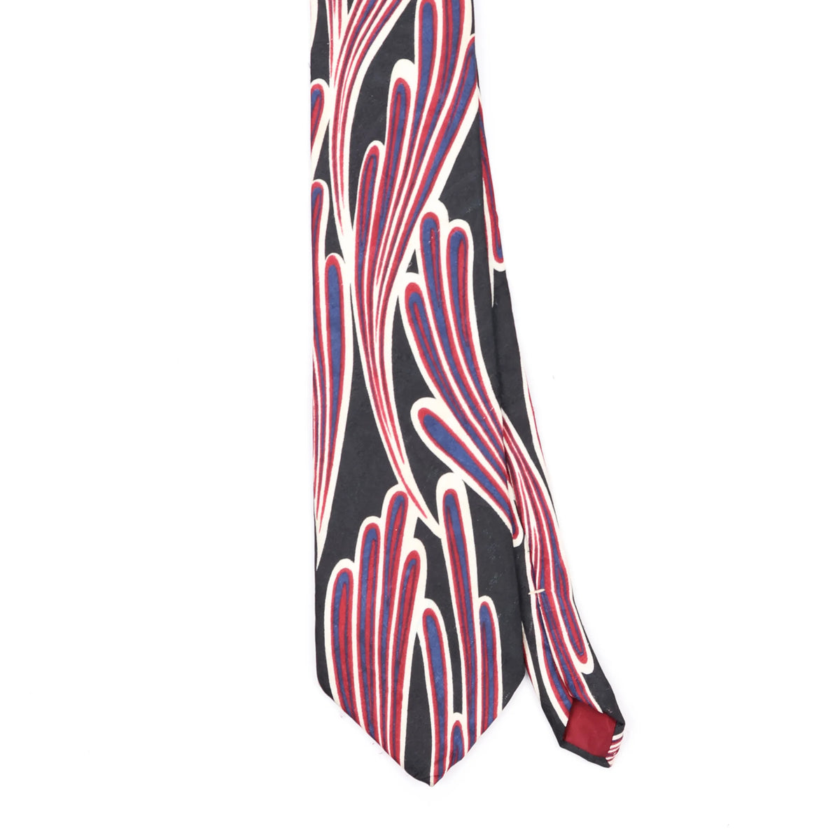 Front Front Detail of Vintage 1990's Abstract Patterned Tie