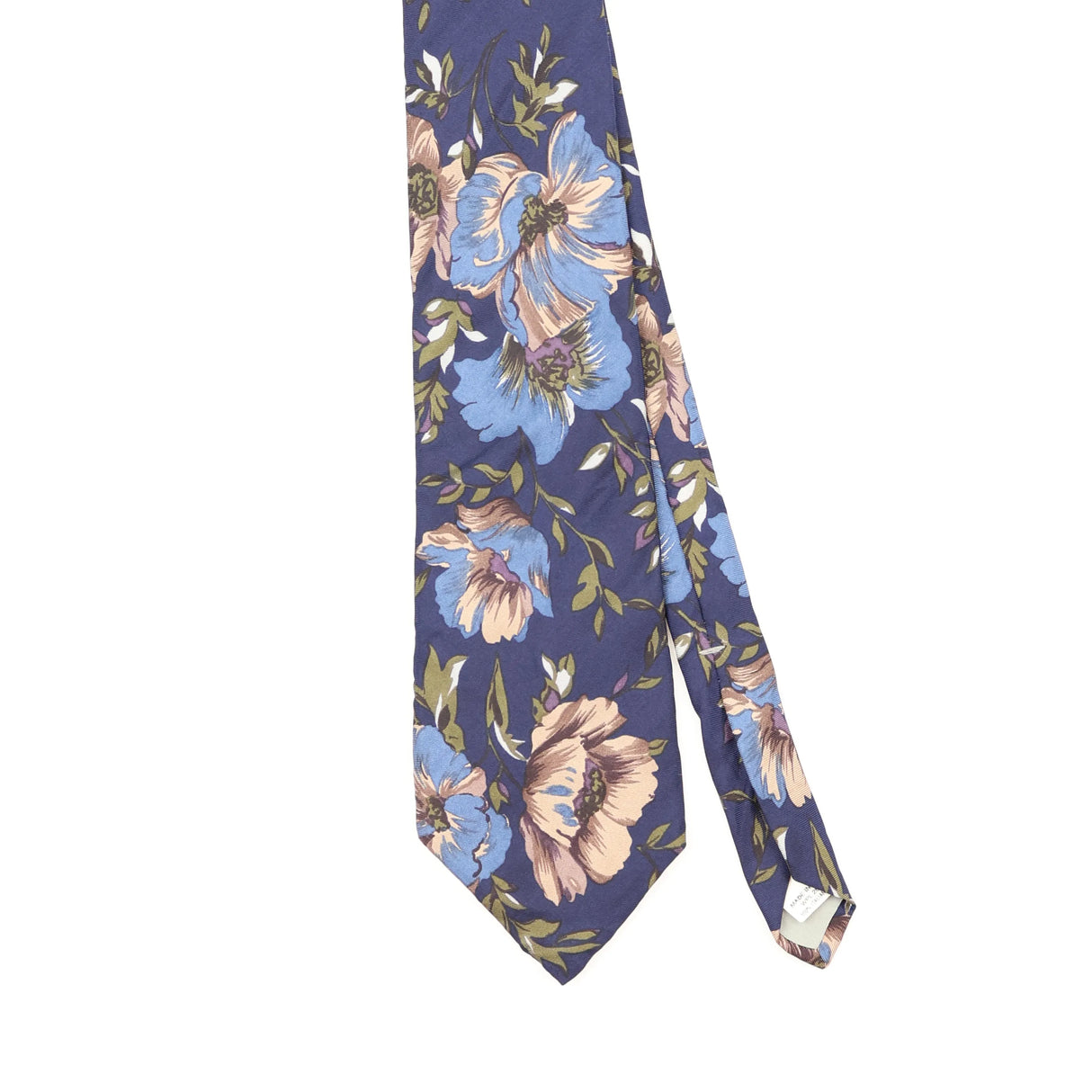 Front Front Detail of Vintage 1990's Floral Patterned Tie