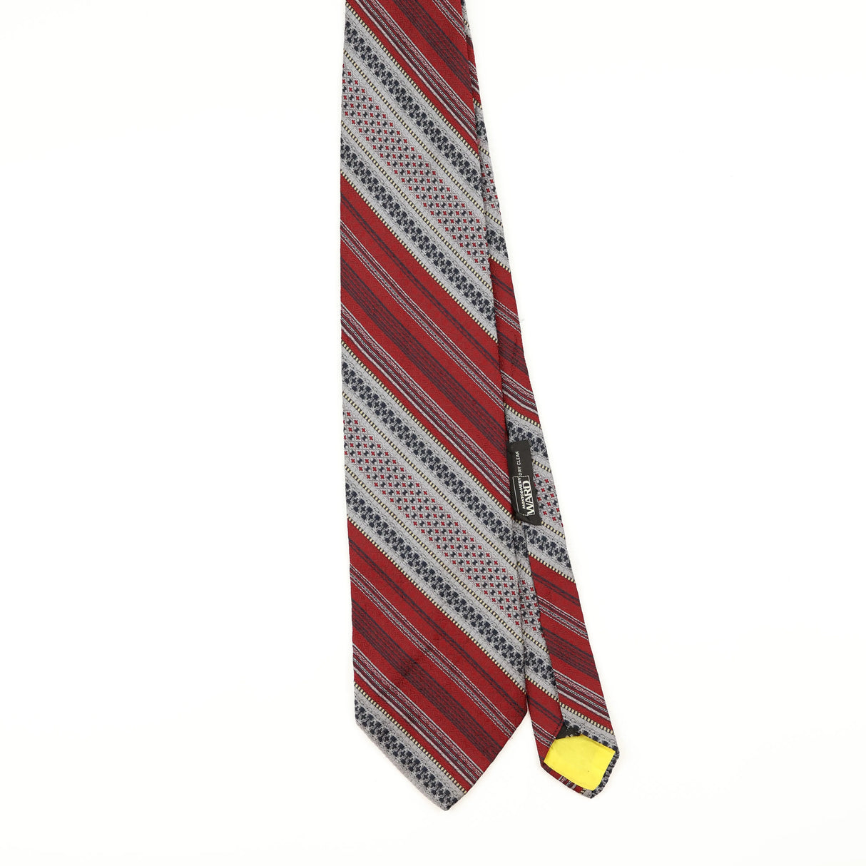 Front of Vintage 1980's Striped Patterned Tie