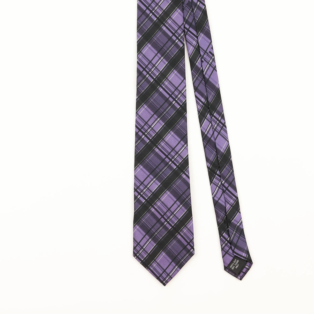 Front Detail of Vintage 2000's Plaids & Checks Patterned Tie