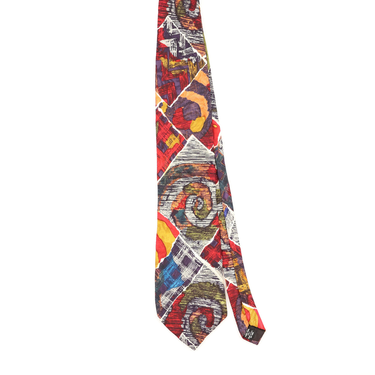 Front of Vintage 1990's Abstract Patterned Tie