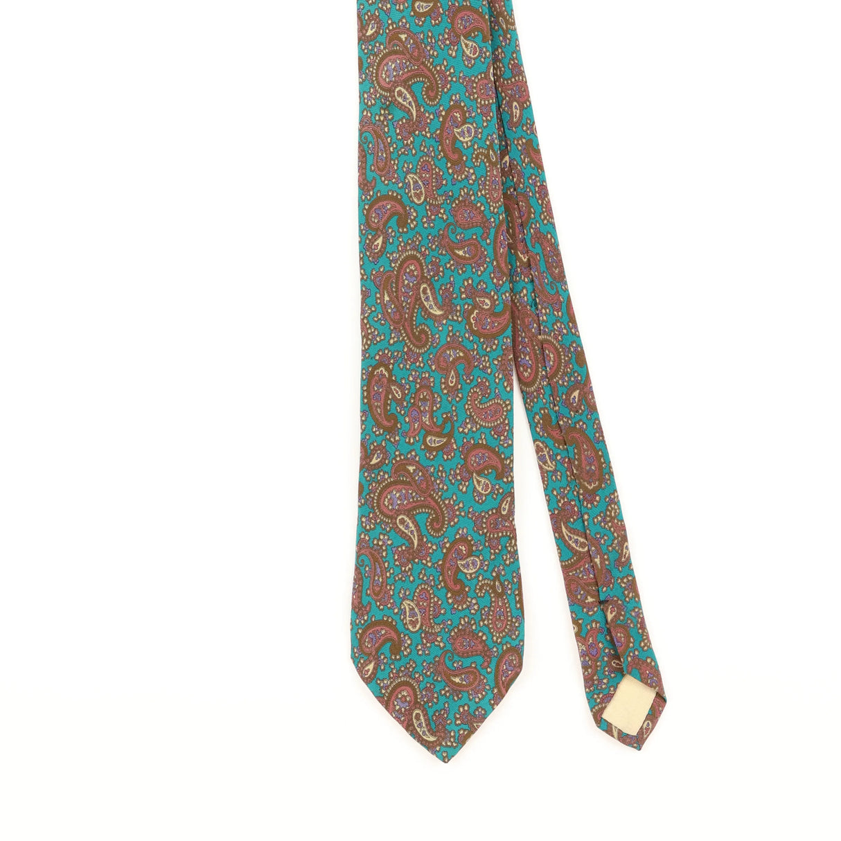 Front Detail of Vintage 1990's Paisley Patterned Tie