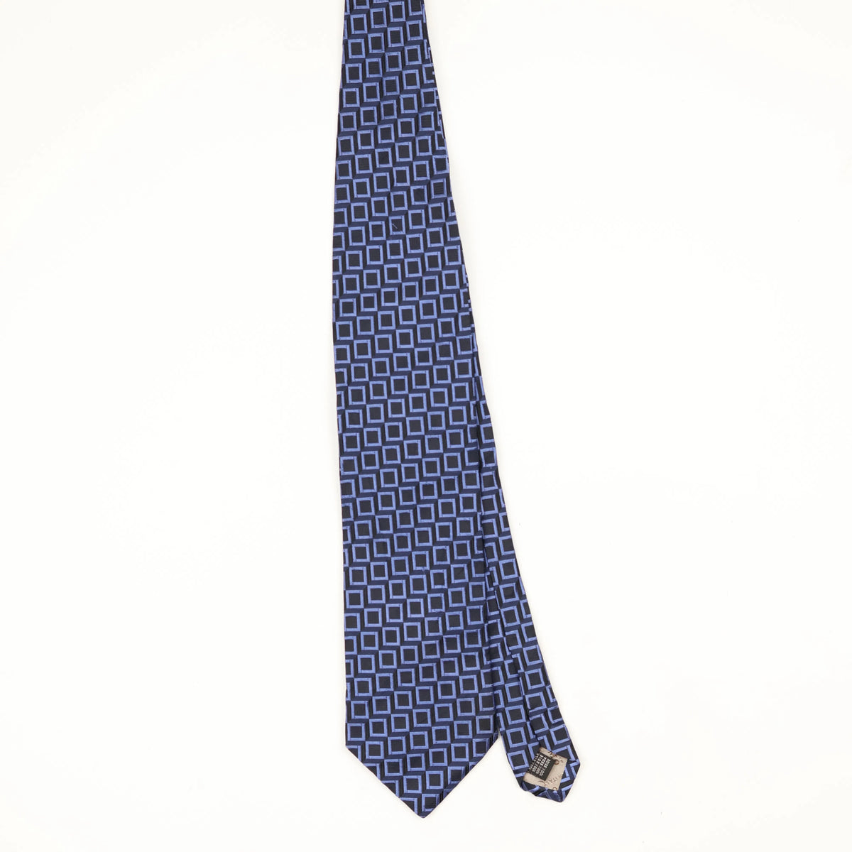 Front Front of Vintage 1990's Pronto Uomo Squares Geometric Patterned Tie