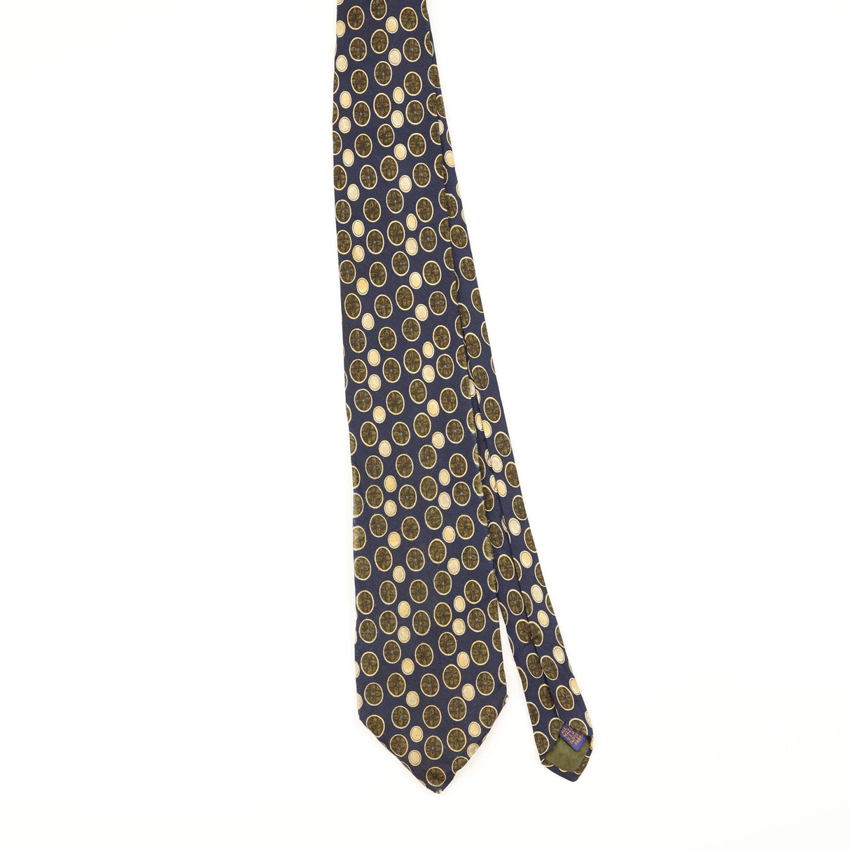 Front of Vintage 1990's Chaps by Ralph Lauren Circles Geometric Patterned Tie
