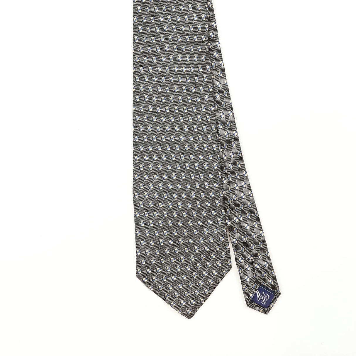 Front Front Detail of Vintage Nautica Geometric Patterned Tie