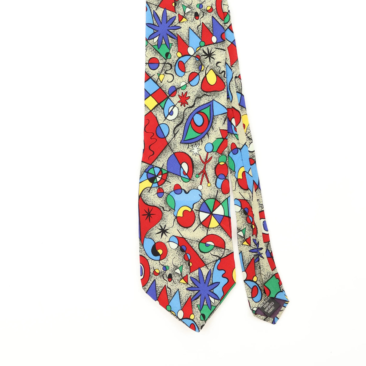 Front Front Detail of Vintage 1990's Museum Of Fine Arts Abstract Patterned Tie