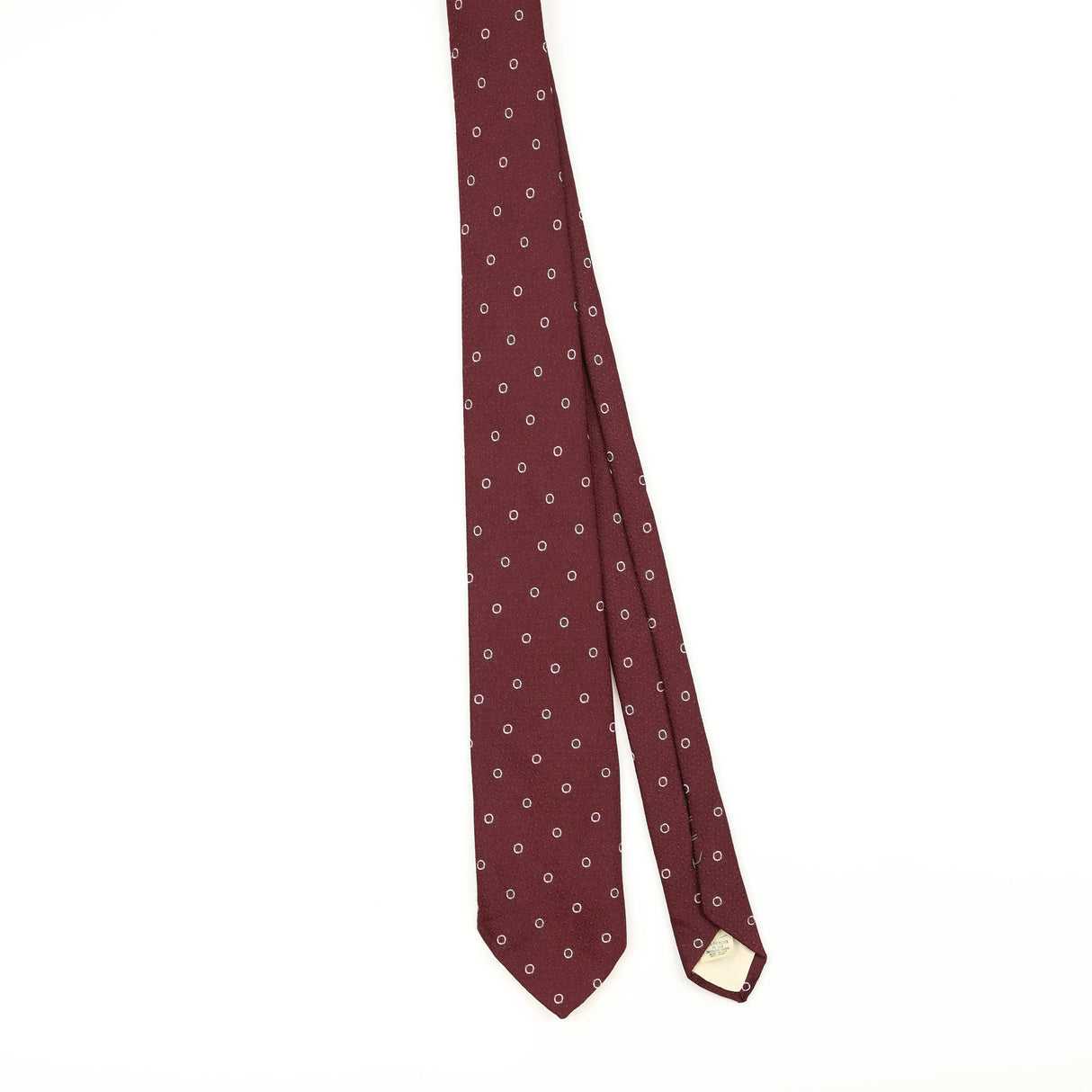 Front of Vintage 1990's Polka Dot Patterned Tie