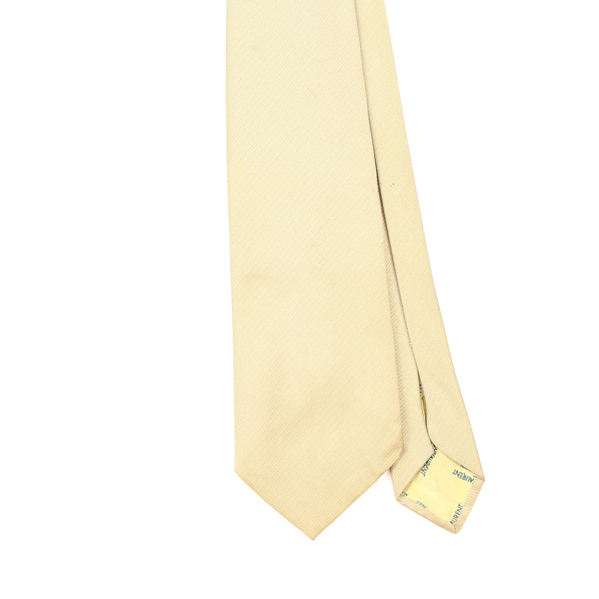 Front Detail of Vintage 1980's Yves Saint Laurent Plain Patterned Tie