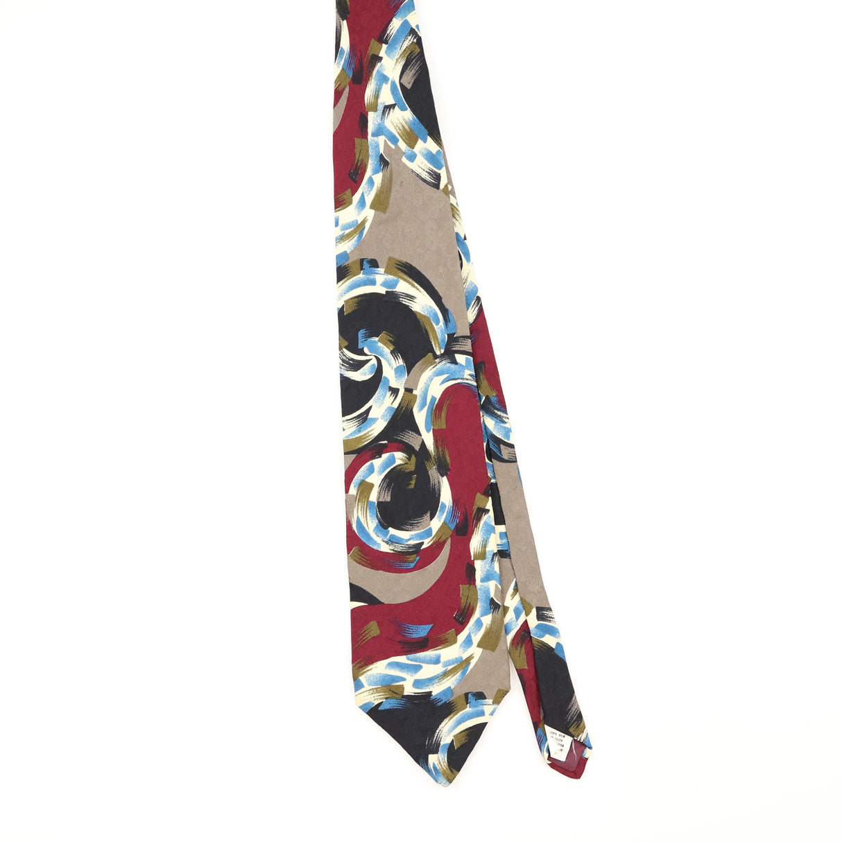 Front of Vintage 1990's Abstract Patterned Tie