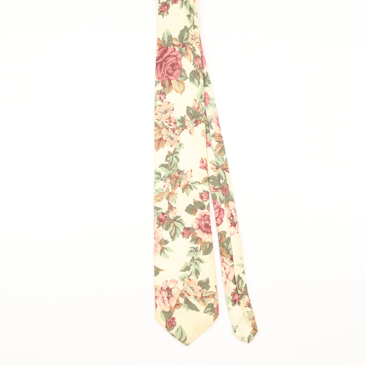 Front of Vintage 1990's Boston Traders Floral Patterned Tie