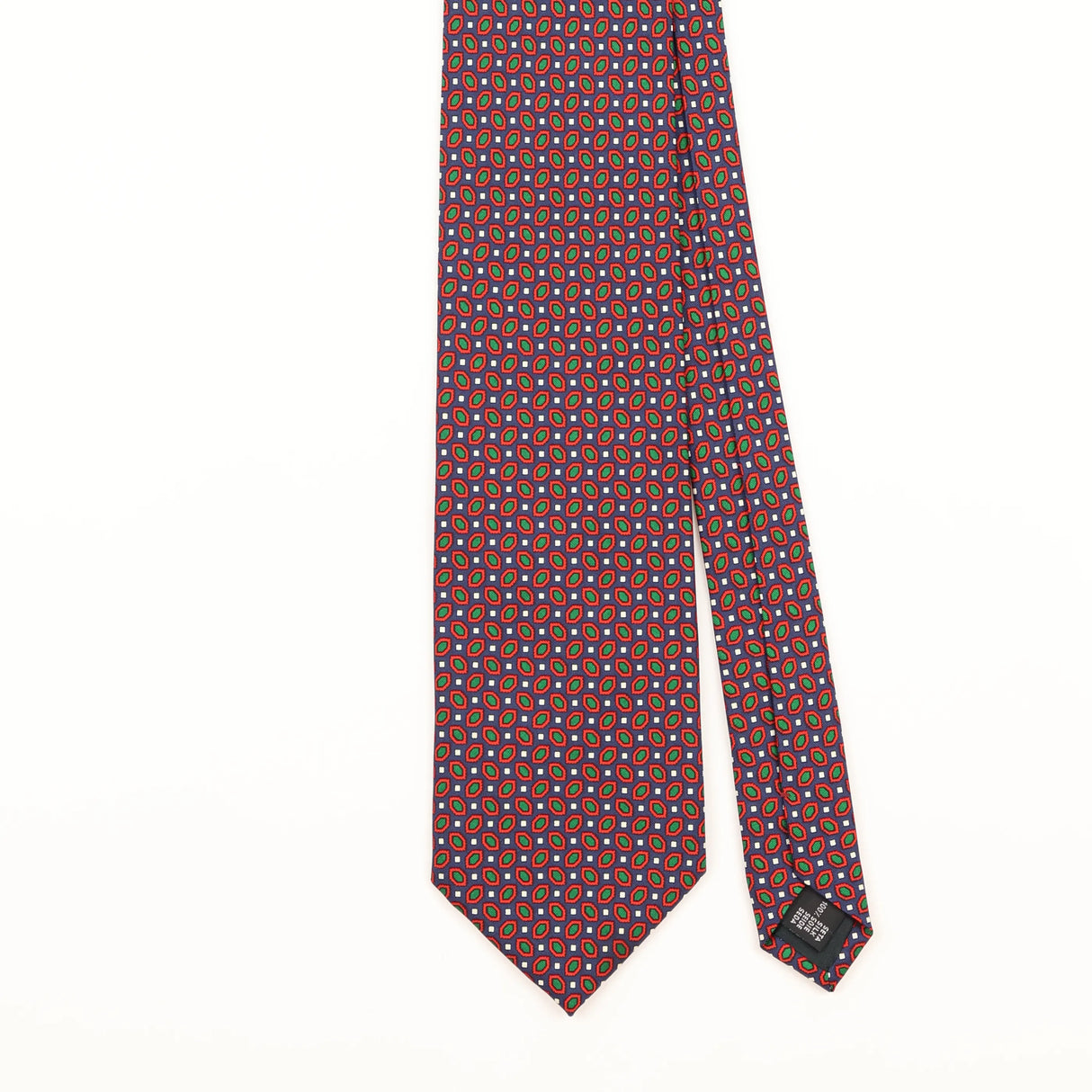 Front Detail of Vintage 1990's Gino Rossini Geometric Patterned Tie