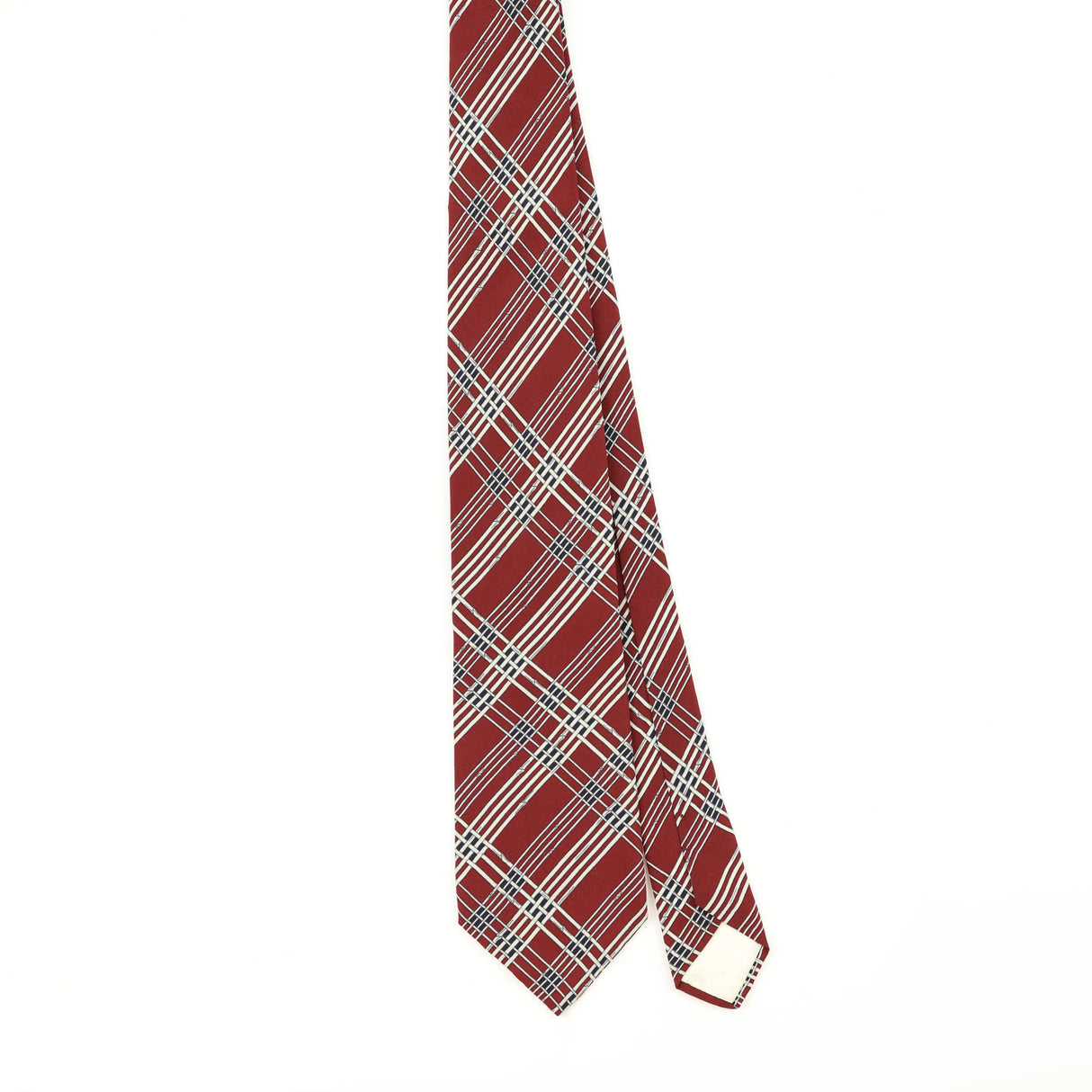 Front of Vintage 1980's Givenchy Check Patterned Tie