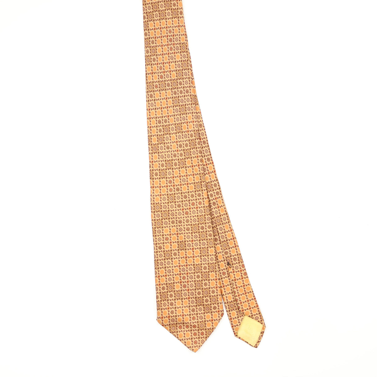 Front Front of Vintage 1980's Christian Dior Geometric Patterned Tie