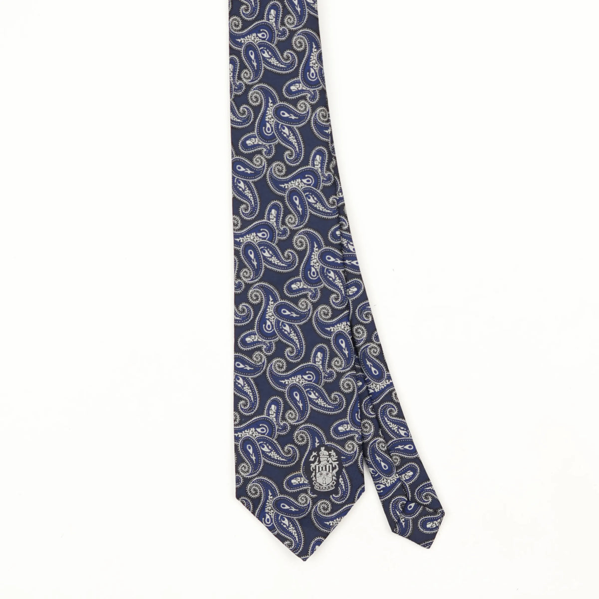 Front Front Detail of Vintage 1990's Paisley Patterned Tie