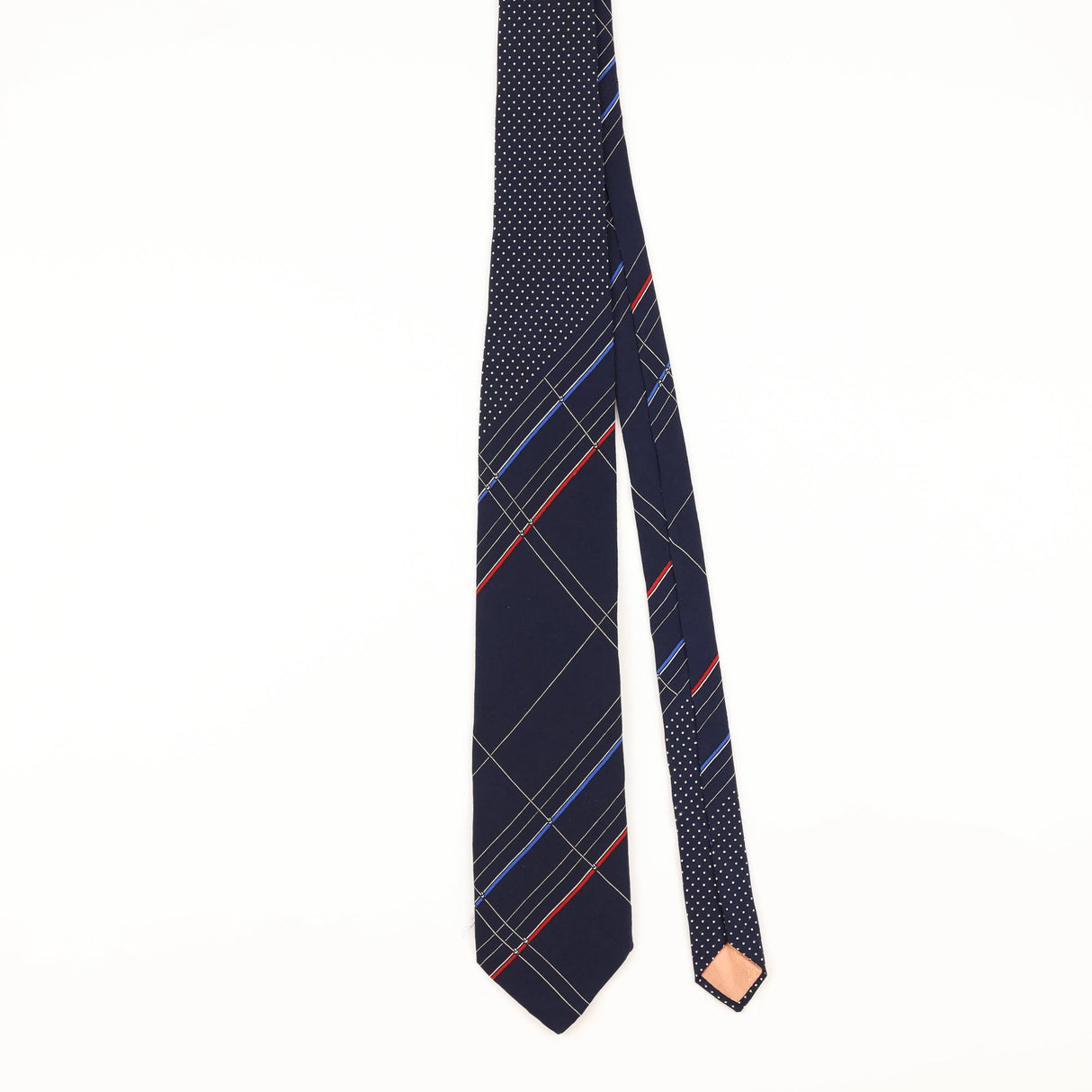 Front of Vintage 1990's Ted Lapidus Abstract Patterned Tie
