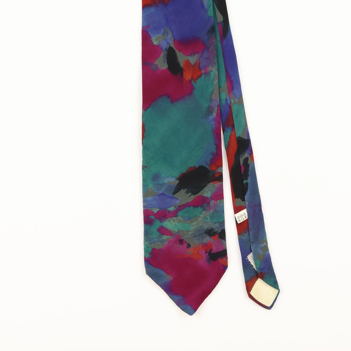 Front Detail of Vintage 1990's Abstract Patterned Tie