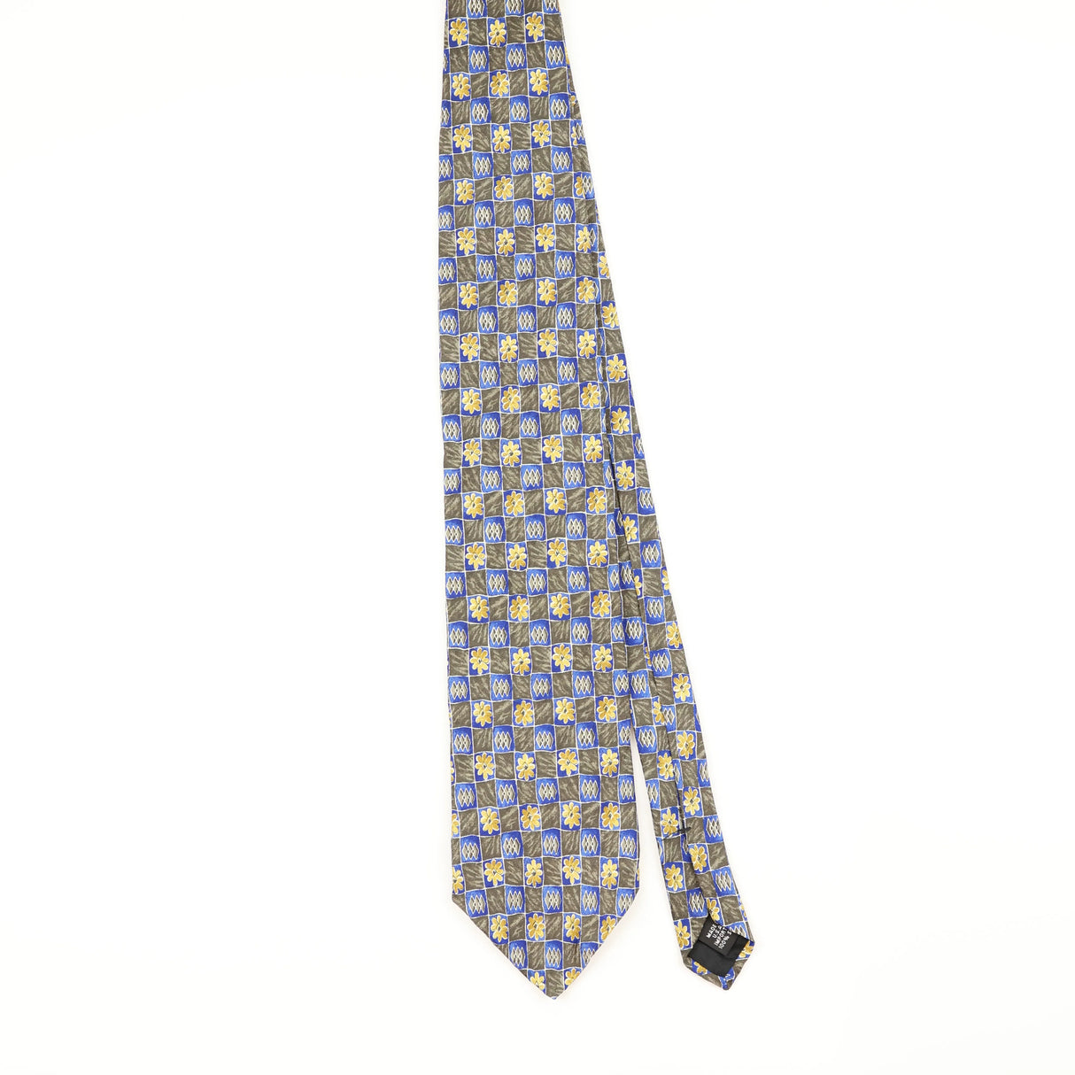 Front of Vintage 1990's Geoffrey Beene Geometric Patterned Tie