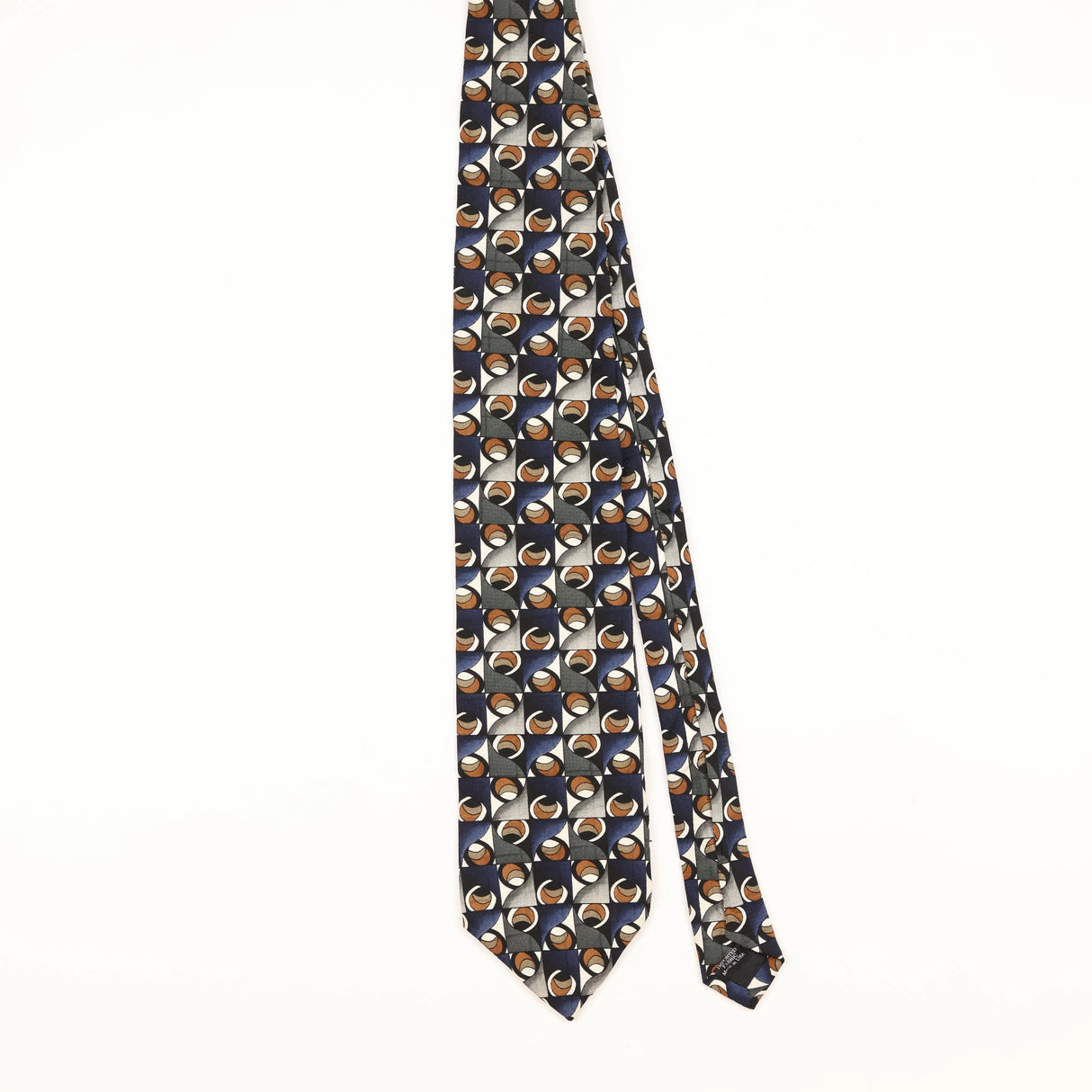 Front of Vintage 1990's Martin Wong Geometric Patterned Tie