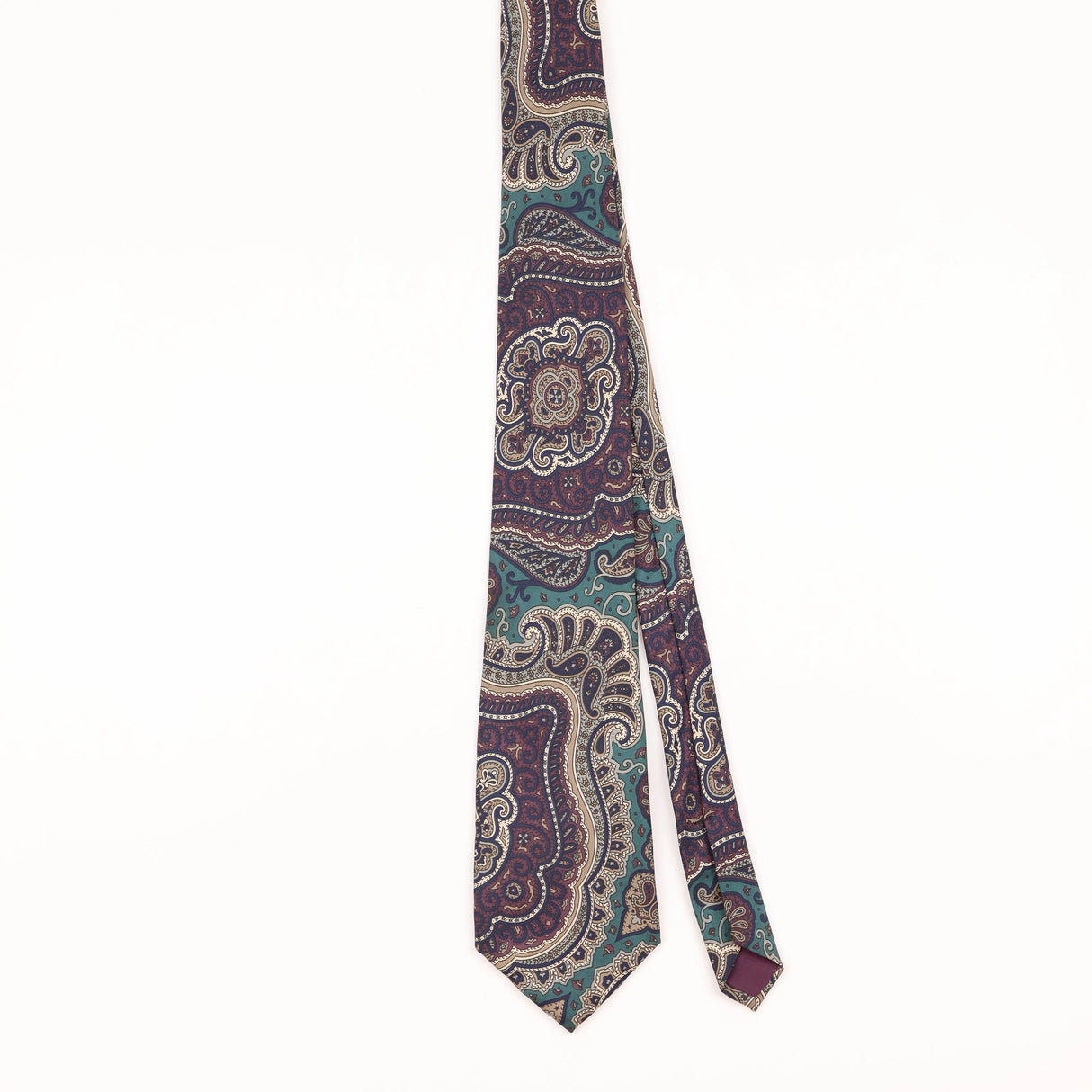Front of Vintage 1990's Pierre Cardin Paisley Patterned Tie