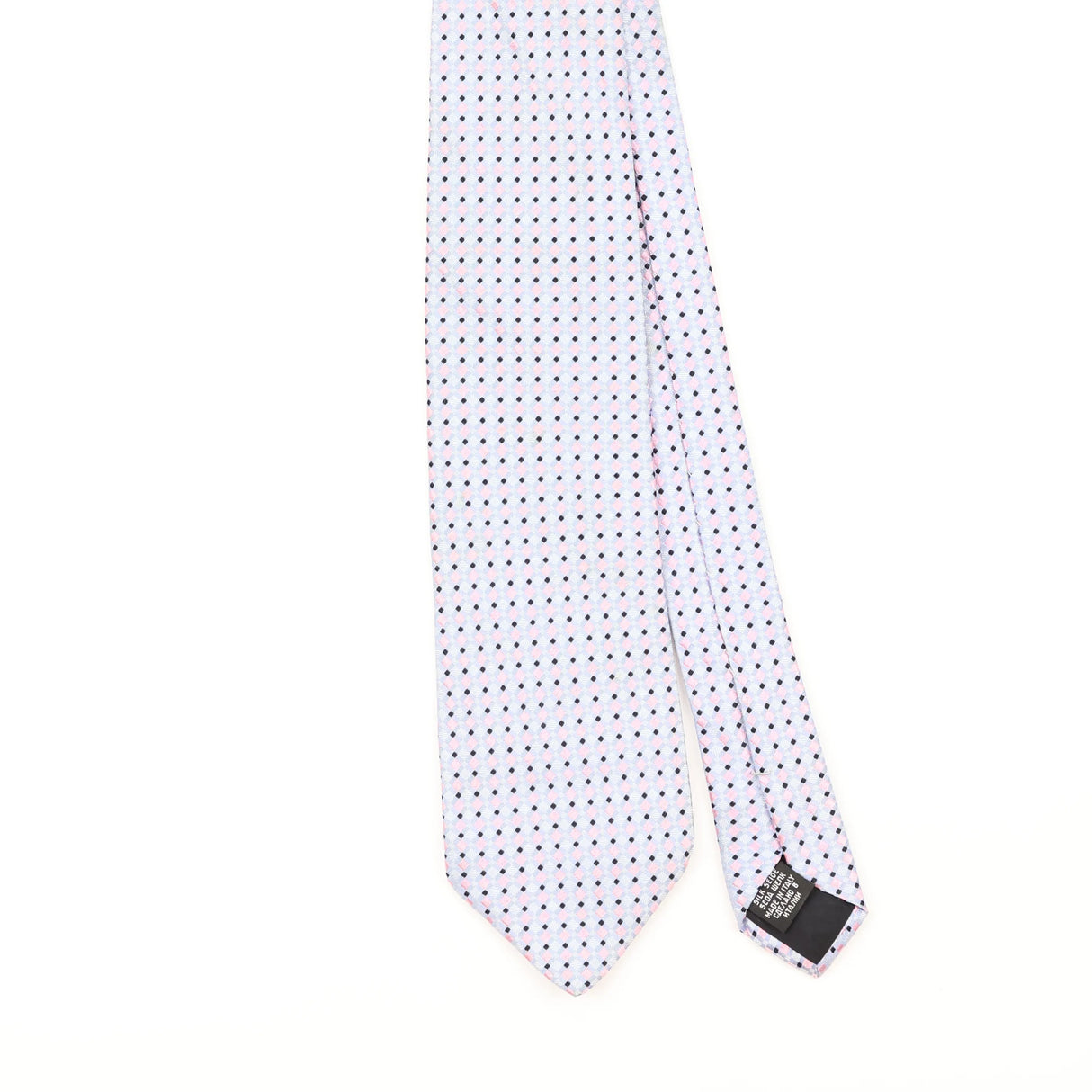 Front Detail of Vintage Hugo Boss Geometric Patterned Tie