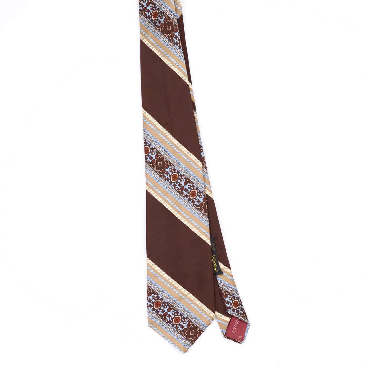 Front Front of Vintage 1980's Givenchy Striped Patterned Tie