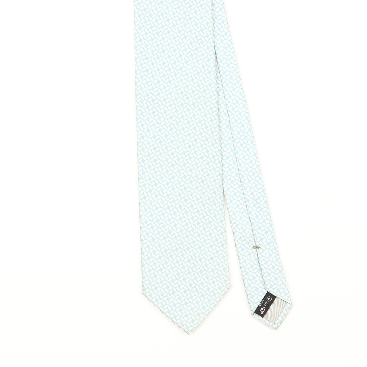 Front Front Detail of Vintage 1990's Ermenegildo Zegna Geometric Patterned Tie