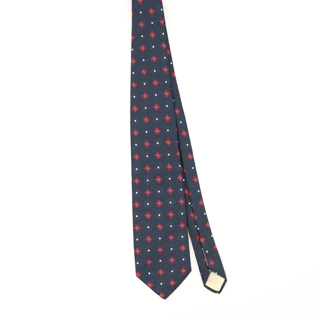 Front of Vintage 1980's Geometric Patterned Tie