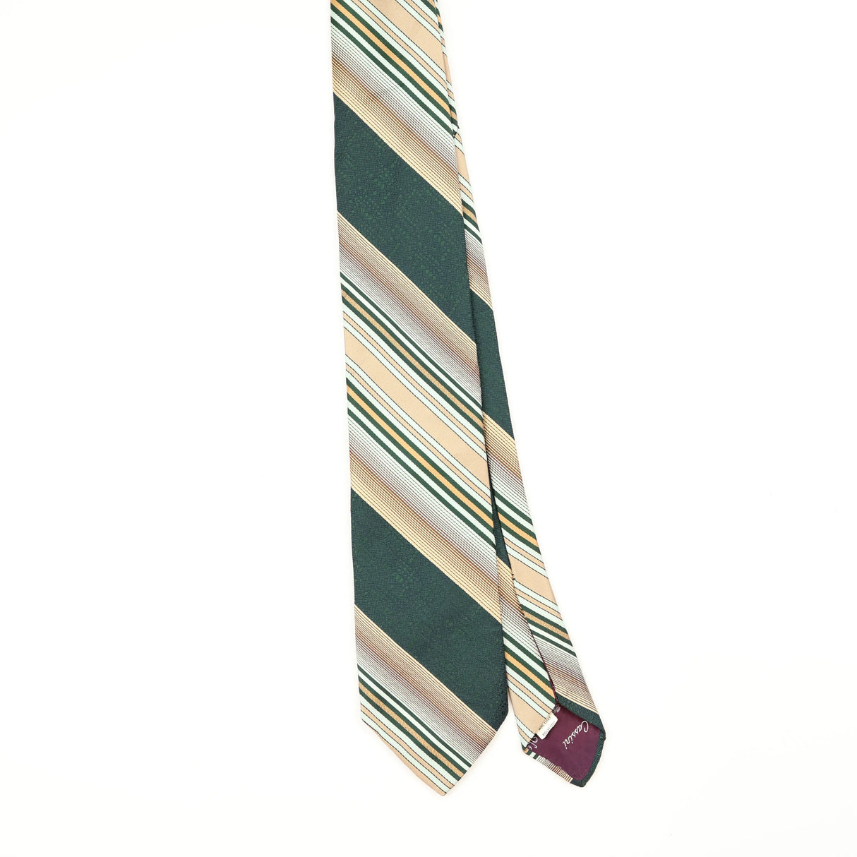Front Front of Vintage 1980's Oleg Cassini Striped Patterned Tie
