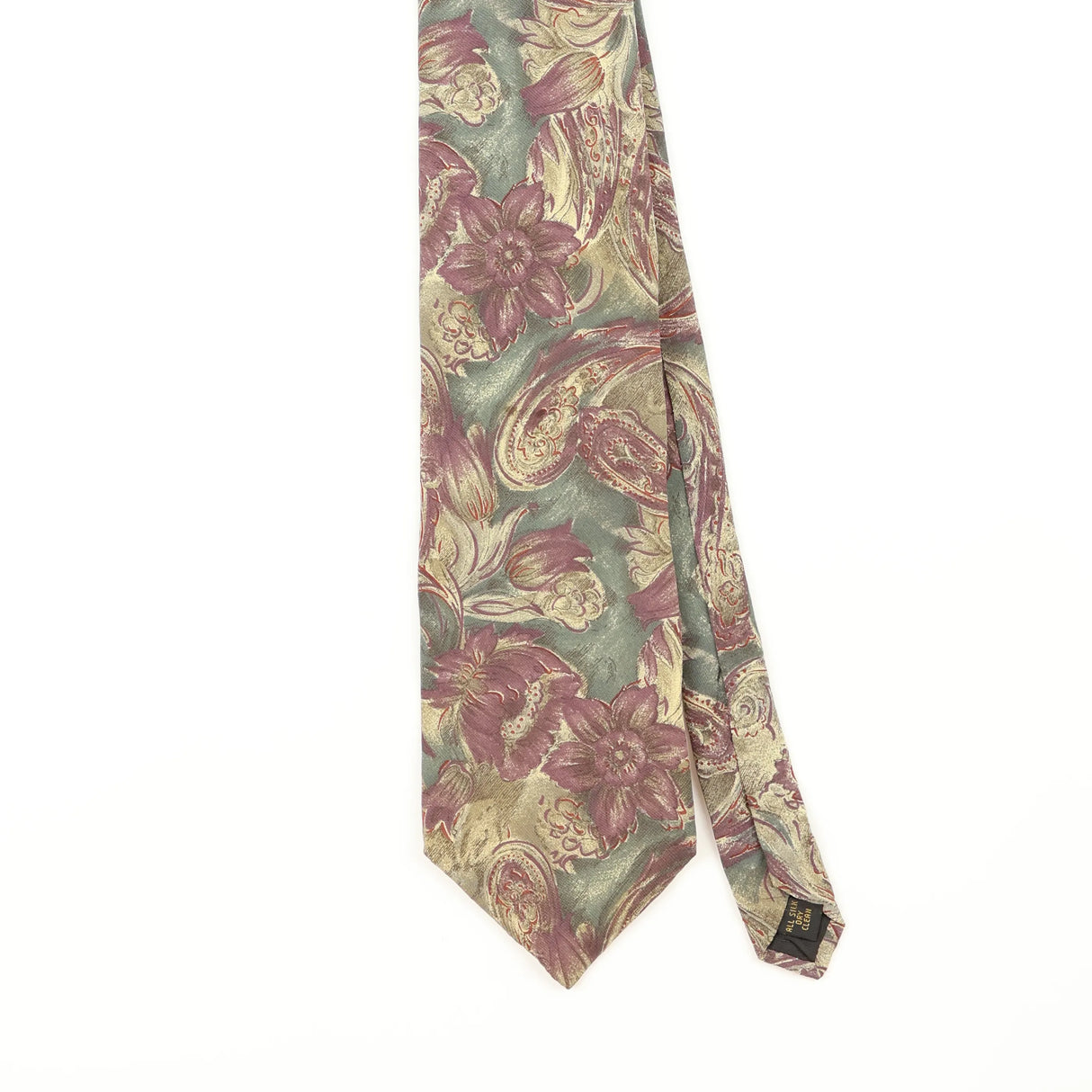 Front Detail of Vintage Floral Patterned Tie