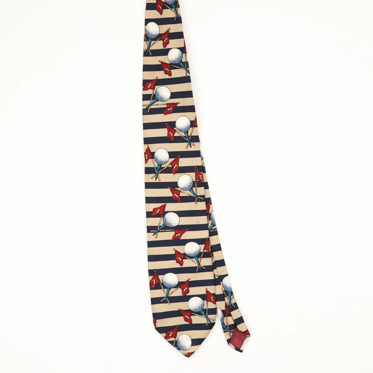 Front Front of Vintage 1990's Striped Patterned Tie