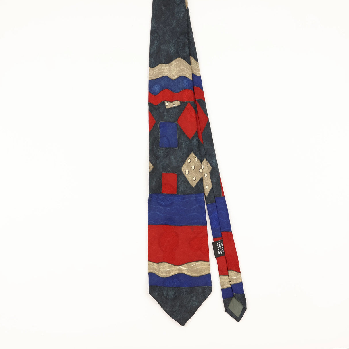 Front of Vintage 1990's Abstract Patterned Tie