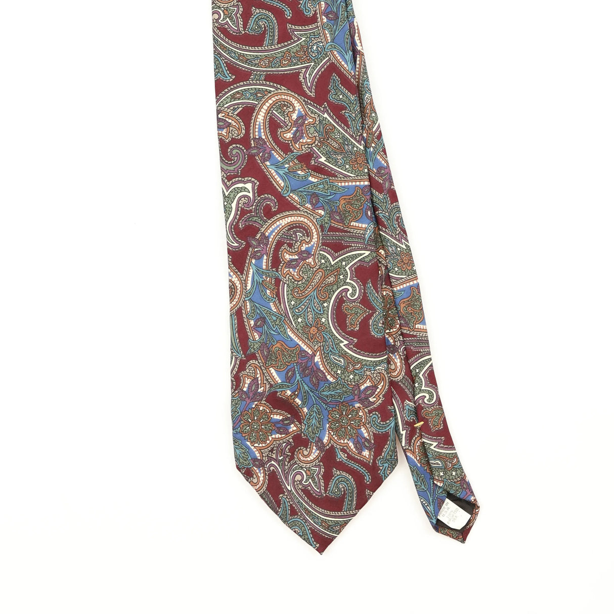 Front Front Detail of Vintage 1990's Andhurst Paisley Patterned Tie