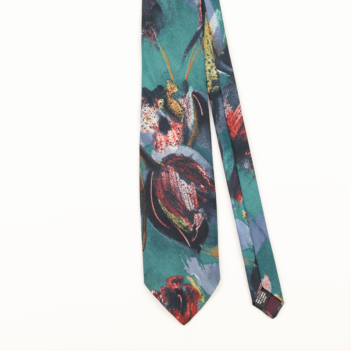 Front Detail of Vintage 1990's Abstract Patterned Tie