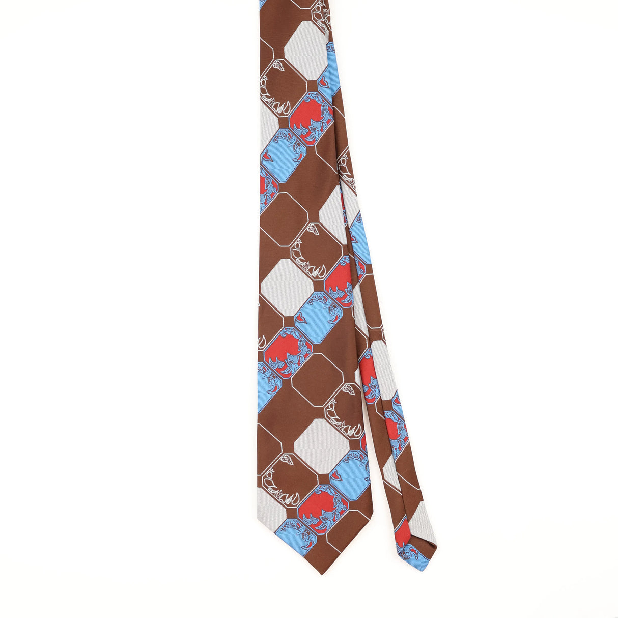 Front of Vintage 1980's Tootal Geometric Patterned Tie