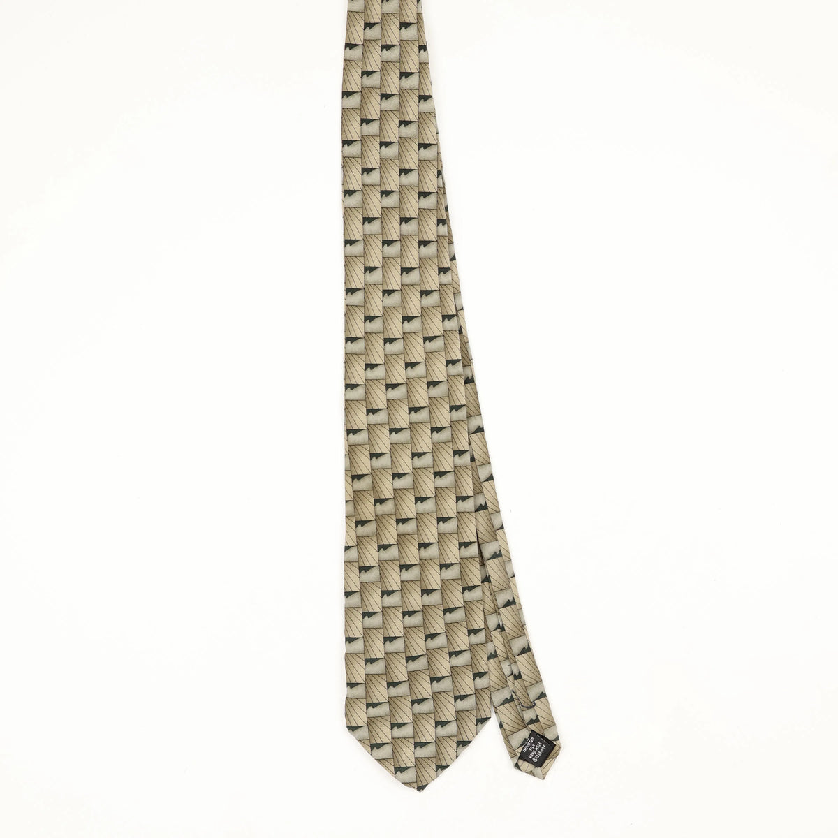 Front Front of Vintage 1990's Grateful Dead Early Morning Rain Geometric Patterned Tie