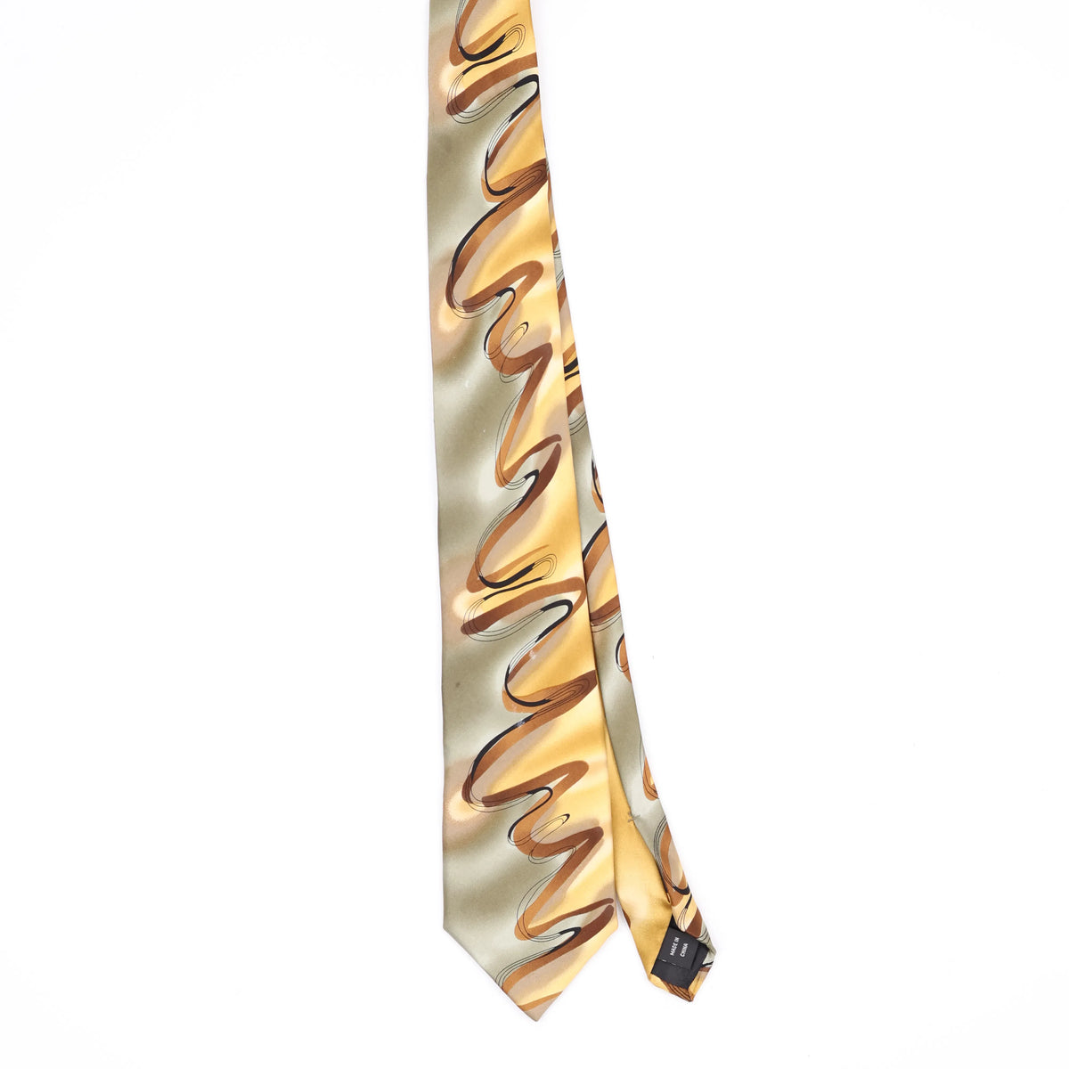 Front Front of Vintage Jerry Garcia Floating Planes Abstract Patterned Tie