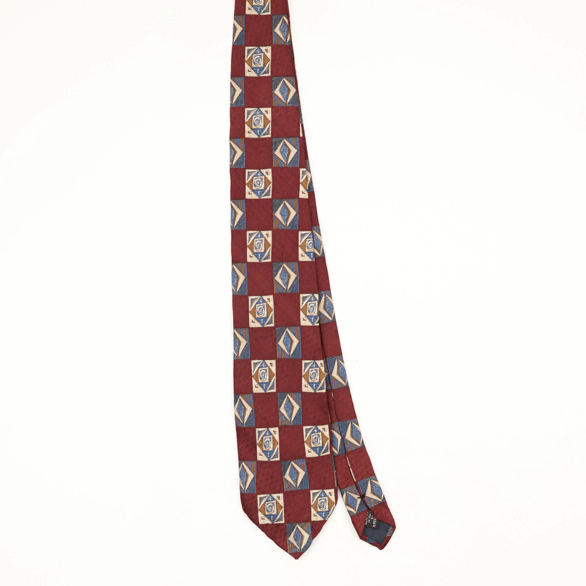 Front Front of Vintage 1990's Geometric Patterned Tie