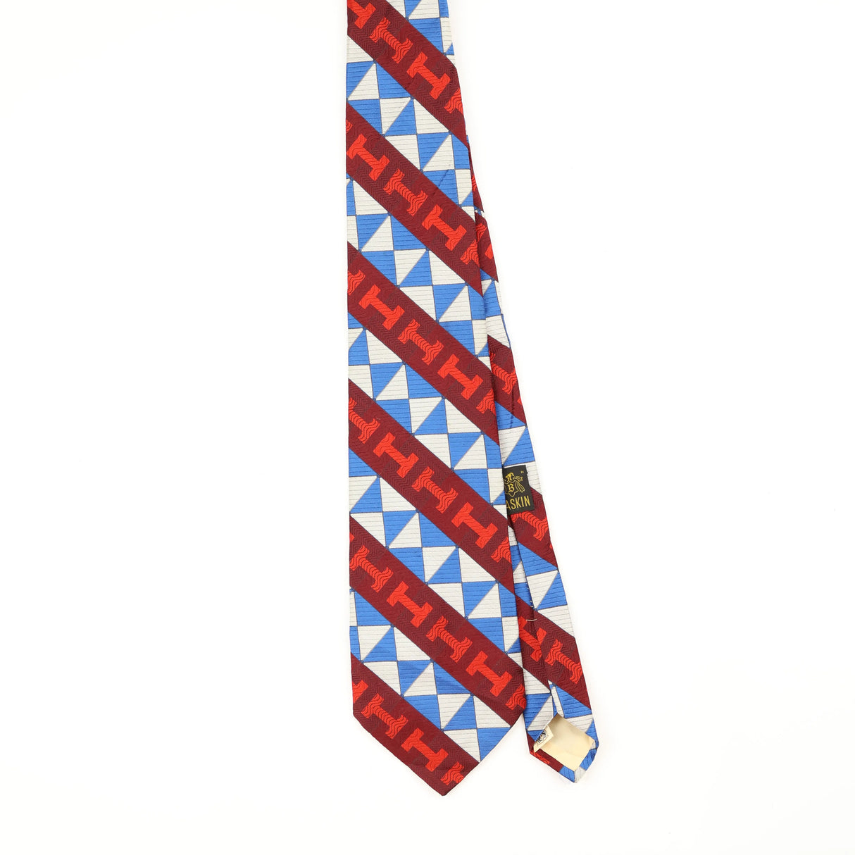 Front Front of Vintage 1980's Geometric Patterned Tie