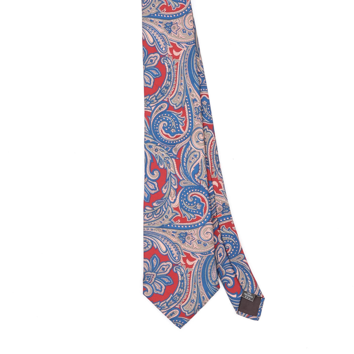 Front Front Detail of Vintage 1990's Paisley Patterned Tie