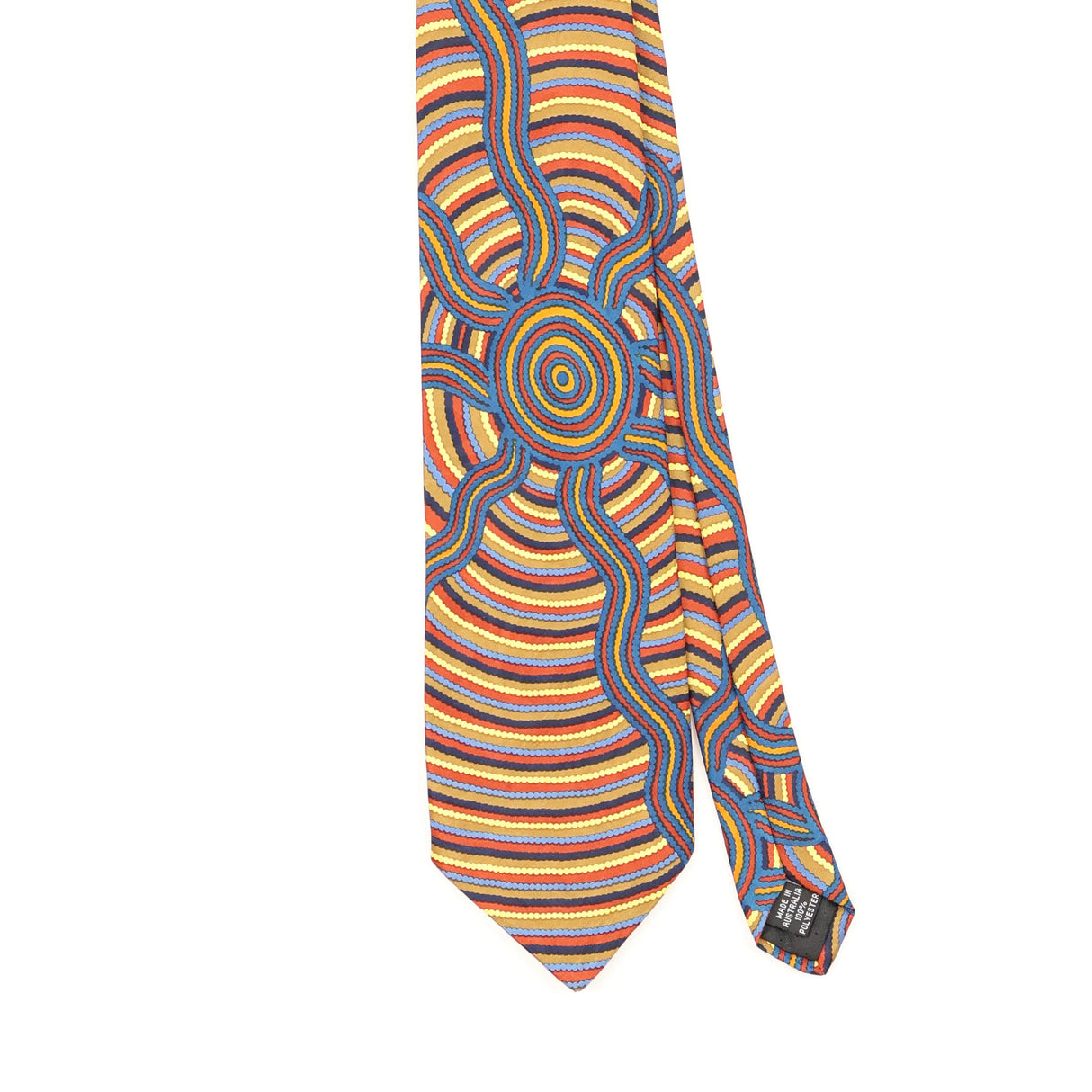 Front Detail of Vintage 1990's Paddy Caroll Abstract Patterned Tie